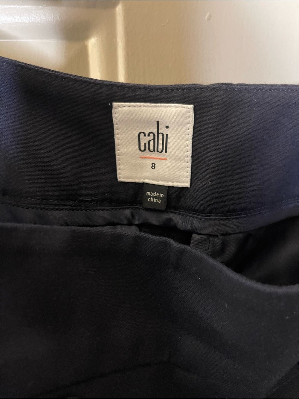 CAbi Mariner Navy Button-Accent Trouser Sz 8 - Picture 6 of 7